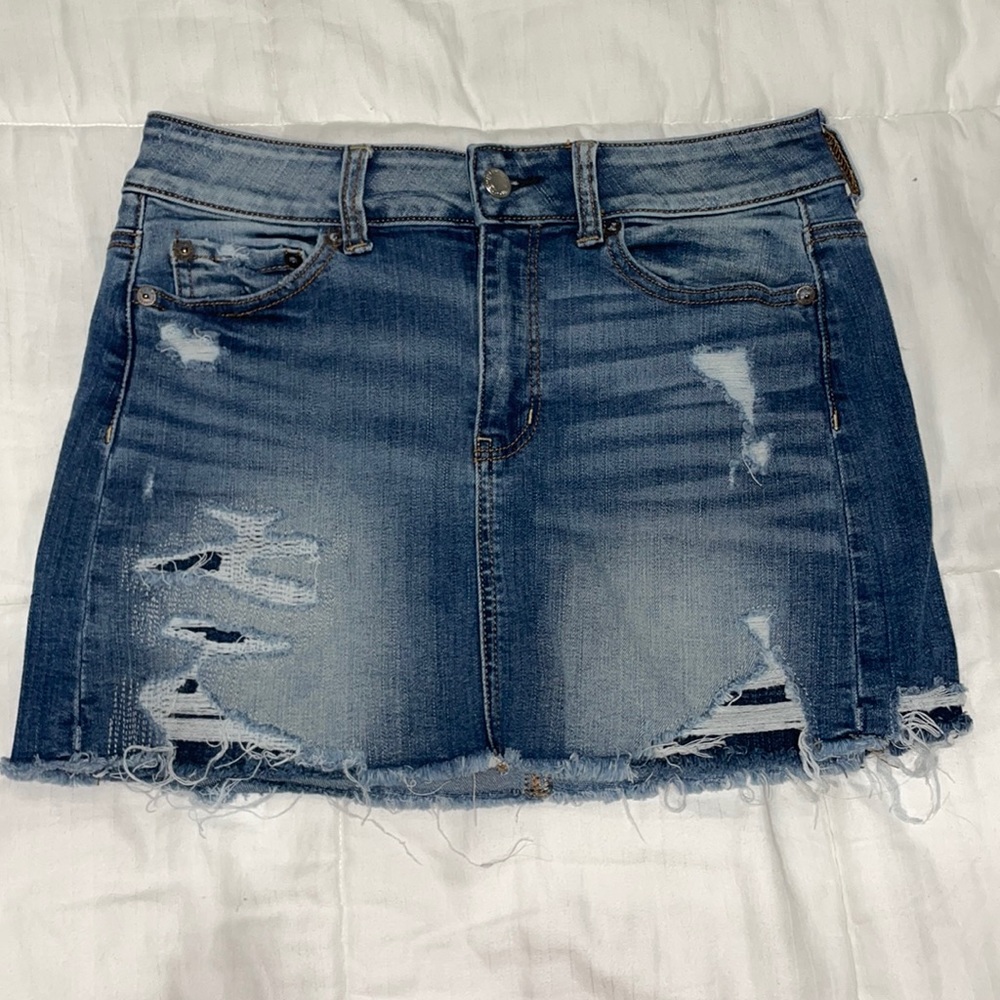 American eagle jean skirt